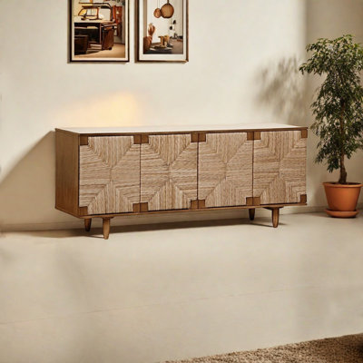 Meuble télé tissé de style médiéval américain