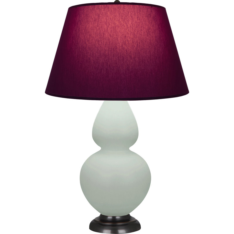 Double Gourd Table Lamp, Navy/Antique Silver, Navy/Gray