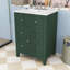 Meuble-lavabo en bois avec lavabo en céramique, 2 tiroirs et tablette réglable-582744257