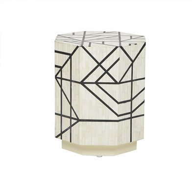 Frederike Block Hexagonal Side Table