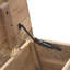 Banc de rangement en bois massif brun clair