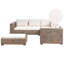 Garden Corner Sofa with Ottoman 5 Seater RINELLA Grey