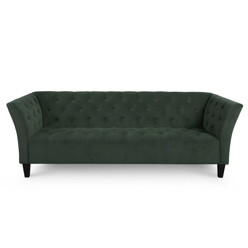 Carruth Upholstered 91'' Sofa, Bella Hunter Performance Velvet