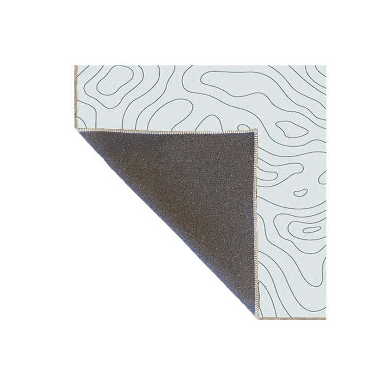 Machine Washable Striped Patterned Blue Decorative Area Rug, Rectangle 3'11" x 5'11" Rug Pad Included