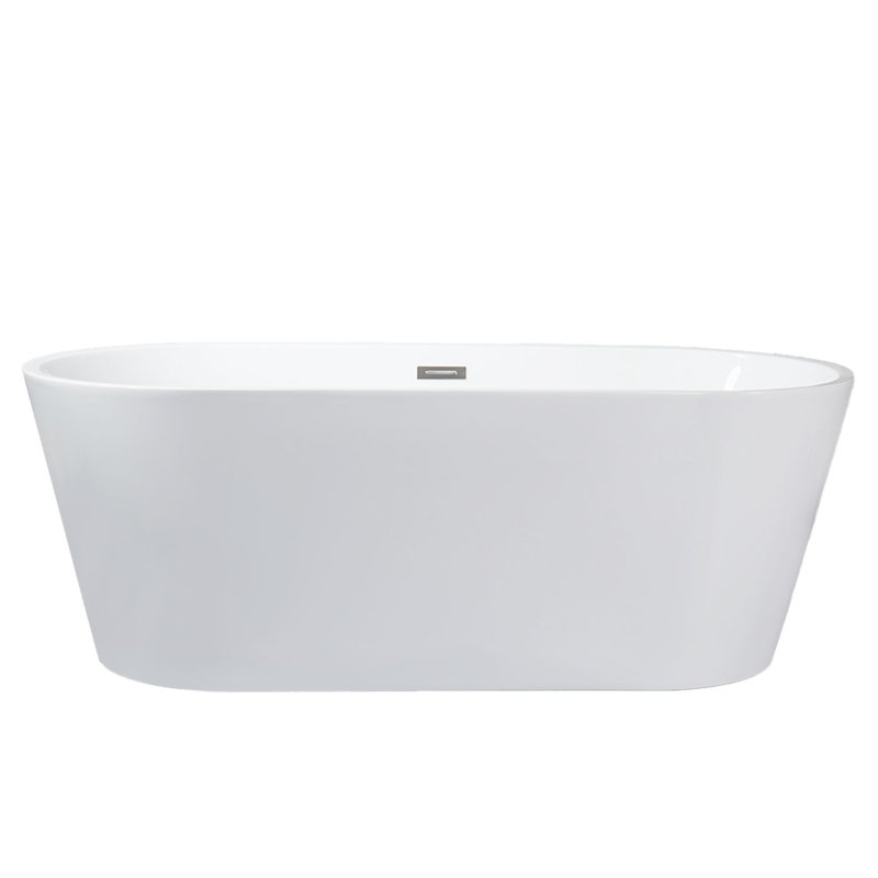 Baignoire de trempage autoportante en acrylique à fond plat 63 po Melina