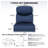 Adwin Blue Water-Resistant Outdoor Olefin Cushion, 6" Thick with Smiley Face Design (Cushions Only)-67573674-67573679