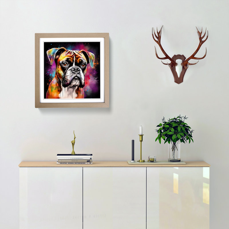Single Picture Frame Print on Wood, Oak