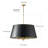 8-black round adjustable iron pendant light