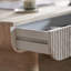 Table basse avec plateau en faux marbre, table basse moderne Mid-Century avec tiroir cannelé, table basse de salon, bureau