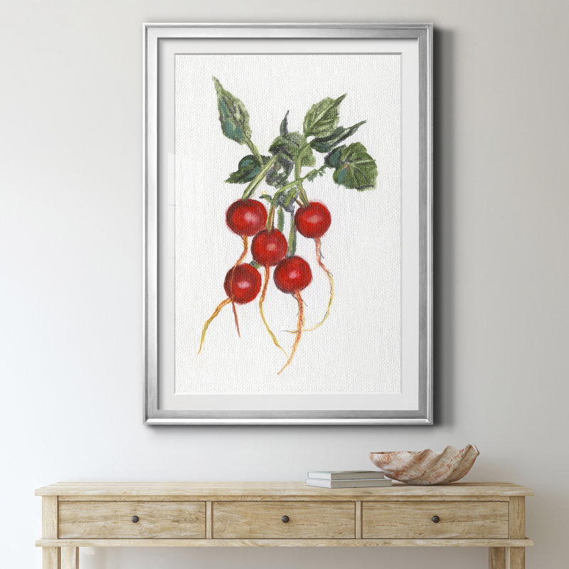 Garden Fresh Radish - Reproduction de photo encadrée sur papier, Argent, H 30,5 po x l 42,5 po x P 1,5 po
