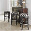 Zebrano Swivel Bar Stool-46830247