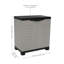 Storage Cabinet with Adjustable Shelf and 2 Windows - Charcoal