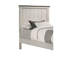 Lit simple rustique blanc antique et brun, panneau brun avec un design classique
