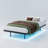 Floating Metal Bed Frame With LED Lights,Underbed Storage,No Boxspring Needed-96310565