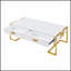 Table basse moderne blanche moderne avec 4 tiroirs, design épuré et rangement spacieux pour les salons contemporains-1725697379