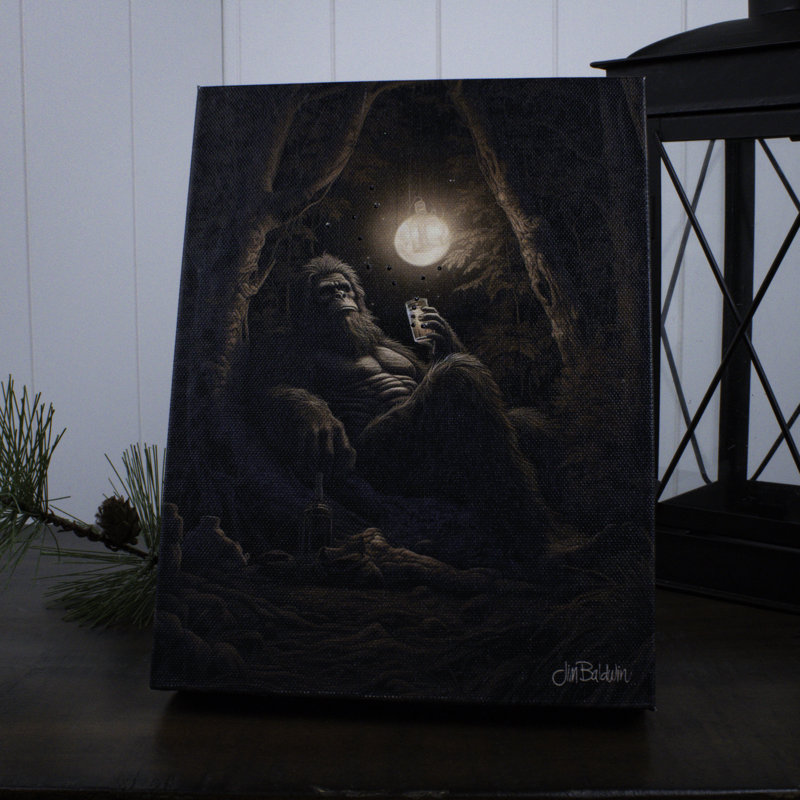 Whiskey Moonlight 8x6 Lighted Tabletop Canvas