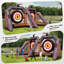 Jeu de lancer gonflable à deux haches avec ventilateur - jeu de fléchettes double Jeu de cible de jet de hache gonflable pour la cour arrière-125944113