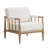 Boucle Accent Chair Rounded Wood Frame