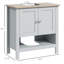 Armoire de salle de bain sous le lavabo, gris avec tablette réglable pour le rangement de meuble-lavabo peu encombrant, gris, mieux