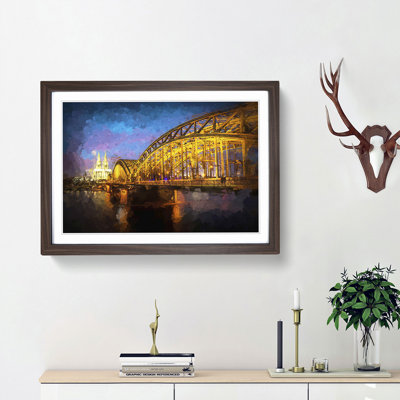 Cologne Cathedral and the Hohenzollern Bridge - Picture Frame Graphic Art Print