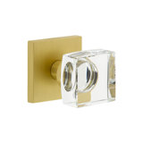 Viaggio Quadrato Rosette Passage (Hall & Closet) with Quadrato Crystal Knob