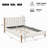 Bed Frame with Boucle Upholstered Thick Headboard-290477610
