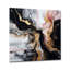 «Black Gold Marble Splash I», art mural acrylique abstrait en marbre-152009408
