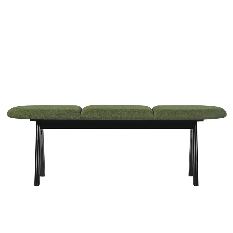 Banc rembourré Raleigh Mid-Century, Green