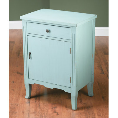 Kaysen Solid Wood Top End Table with Storage