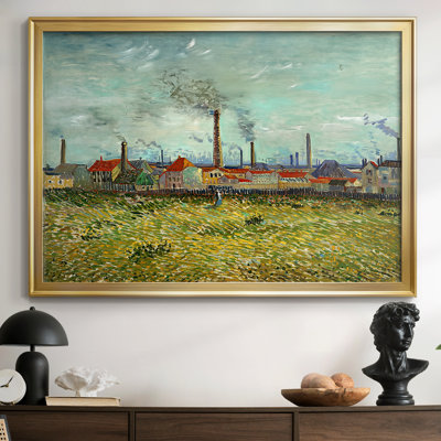 Factories at Clichy-Vincent van Gogh-Framed Gallery Wrapped Canvas-1887