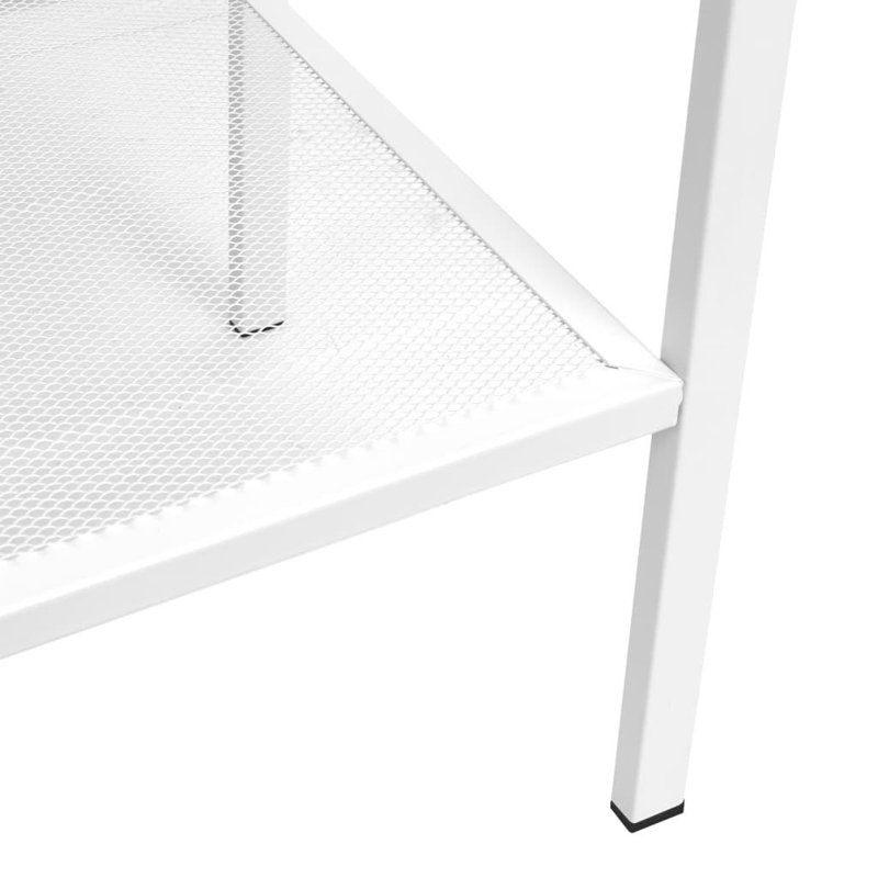 Bookshelf Ladder Bookcase Plant Display Shelving Unit 4 Tiers Metal, White