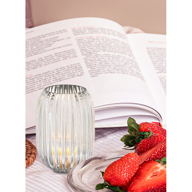 Petit porte-votive en verre, Transparent