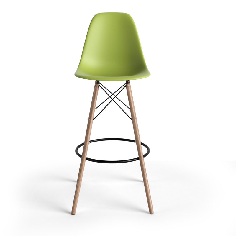 Jordan Bar & Counter Stool, Green/Natural, Bar Stool (29.5" Seat Height)