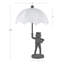 Lampe de table grenouille en résine 23 po bronze avec abat-jour en lin-685315040-685315042