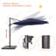 Parasol en porte-à-faux 11 pi avec base Cathleen-2123398298