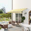 Auvent de terrasse rétractable avec auvent à manivelle 12 po x 10 pi Outsunny-128504413-128504411