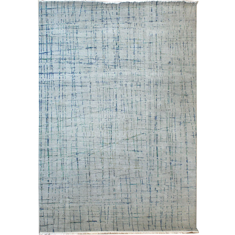 Tapis rouge / bleu / brun 9 pi 2 po x 12 pi 2 po Bubble Chamber