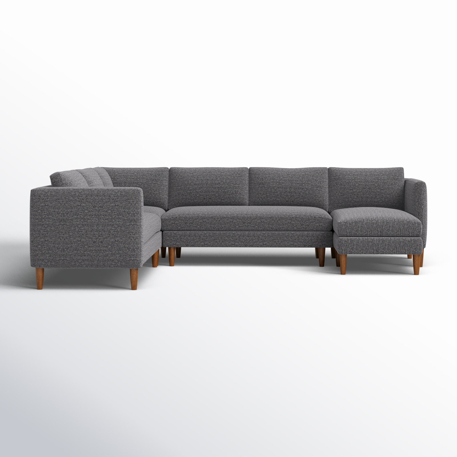 Clifford Chaise Sectional, Left Hand Facing, Nave Bark Performance Distressed Velvet