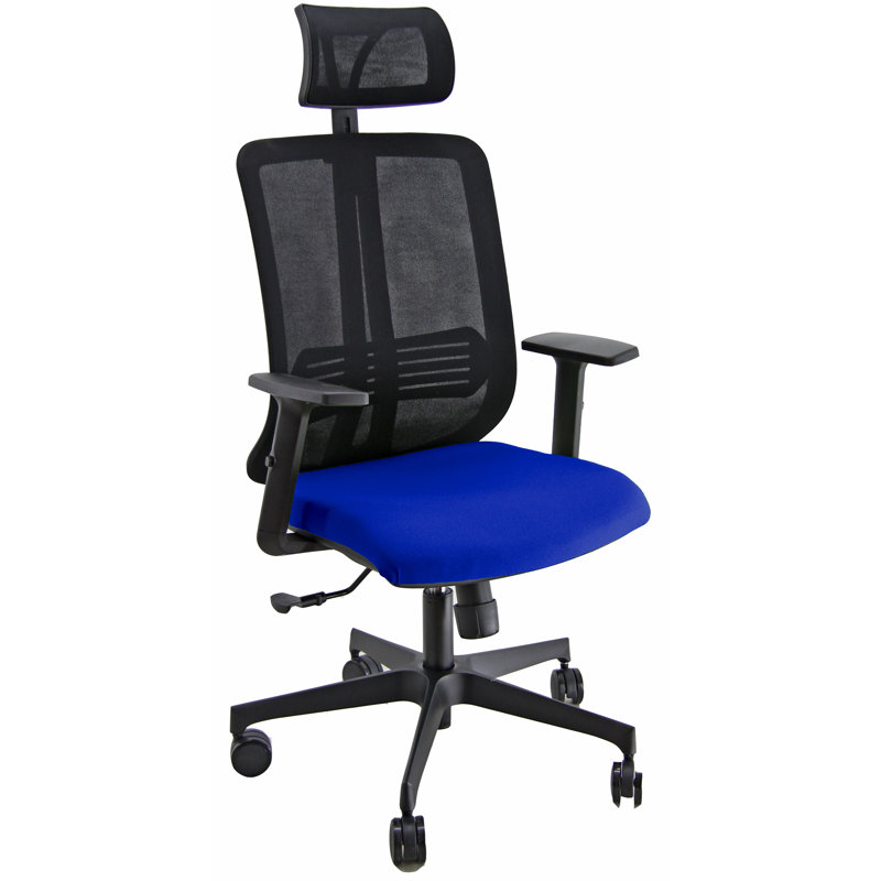 Charlmont Office Chair with Headrest, Blue