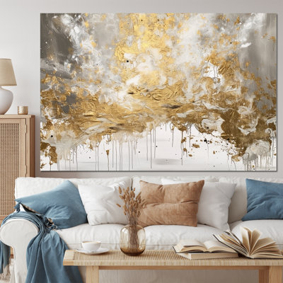 Golden Abstract - Abstract Canvas Wall Art