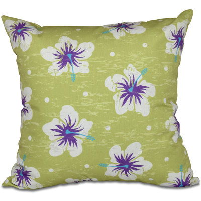 Hibiscus Blooms Outdoor Square Throw Pillow