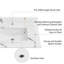 Plan de toilette en quartz blanc de 61 cm (24 po) avec lavabo encastré en céramique et dosseret.-136268497