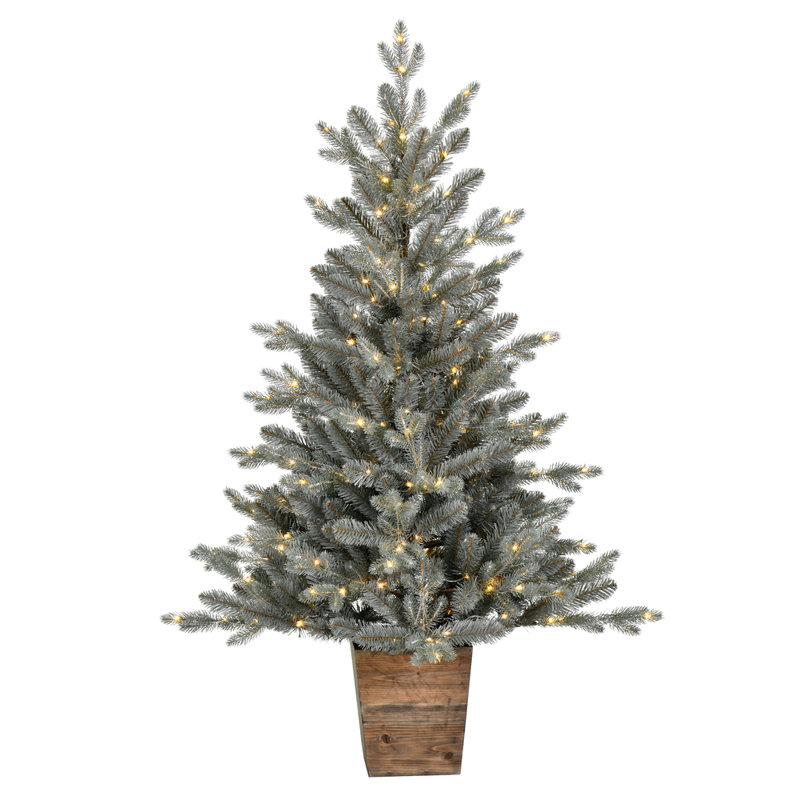 4' H Lighted Artificial Pine Christmas Tree