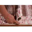 Tapis rayé rose à motif abstrait moderne 3 x 5