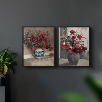 «Vintage Floral XLI», 2 pièces