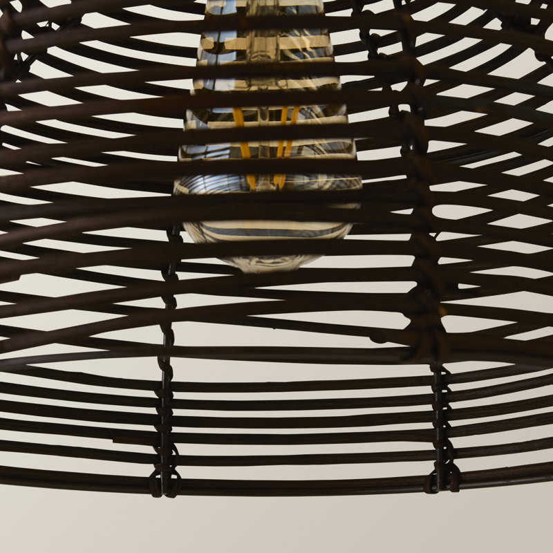 Hojovice 31cm Bamboo/Rattan Bowl Pendant Shade, Brown