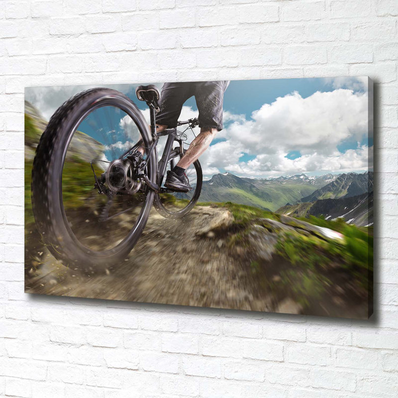 Mountain Biking - Wrapped Canvas Print