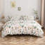 Ensemble de housse de couette à motif floral 100% coton lavé, doux et respirant.-1744133672