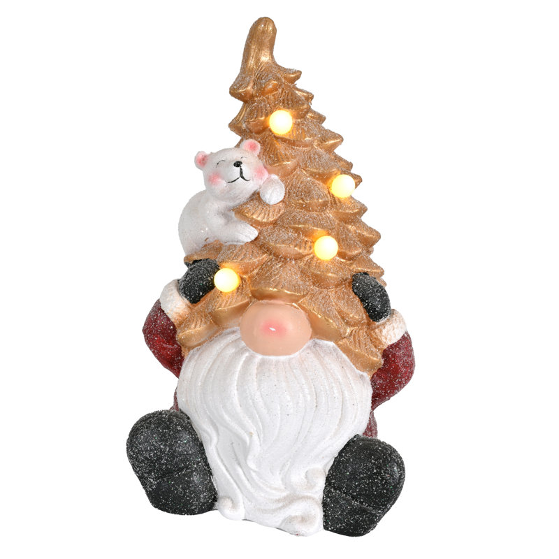 Twinkle Tree Gnome With Bear