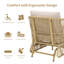 Ensemble de canapé modulaire d'extérieur en rotin PE 27,6 po x 49,2 po x 34,3 po beige - rotin PE toutes saisons